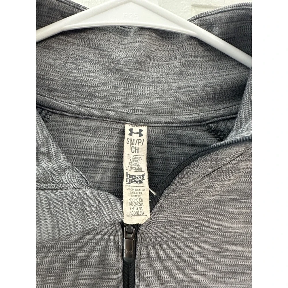 Under Armour HeatGear Gray Quarter‎ Zip Pullover Long Sleeve Top Women's SM - Picture 3 of 9